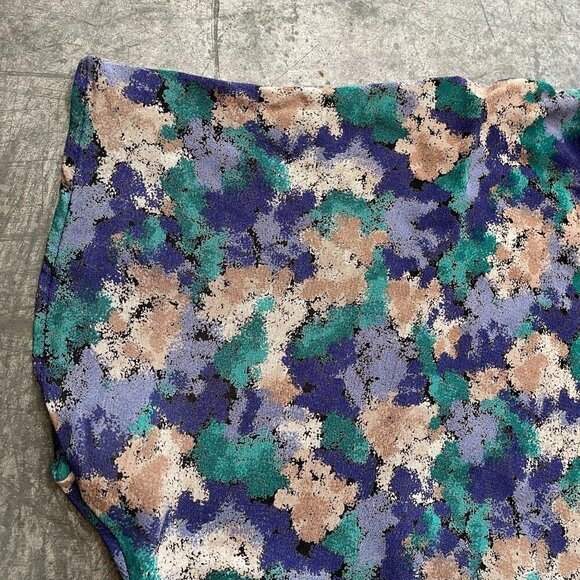 Vintage Pappagallo Abstract Floral Blouse Shirt Short Sleeve Womens Medium Large - Picture 4 of 12